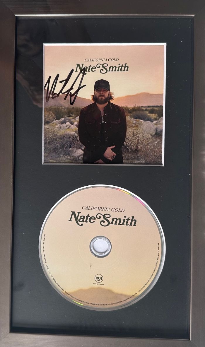  Signed Albums Nate Smith - Signed CD  California Gold in a  Frame